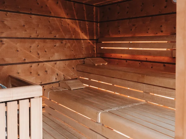 Inclusive services | Hotel Panorama in Lech am Arlberg Wooden sauna interior with tiered benches